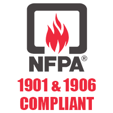 Compliant with NFPA regs 1901 & 1906